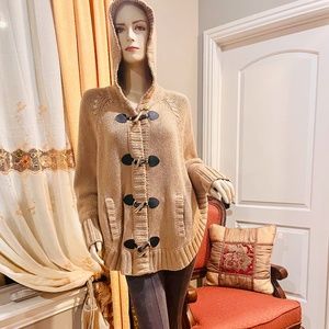 Michael Kors Tan Toggle Knitted Cardigan